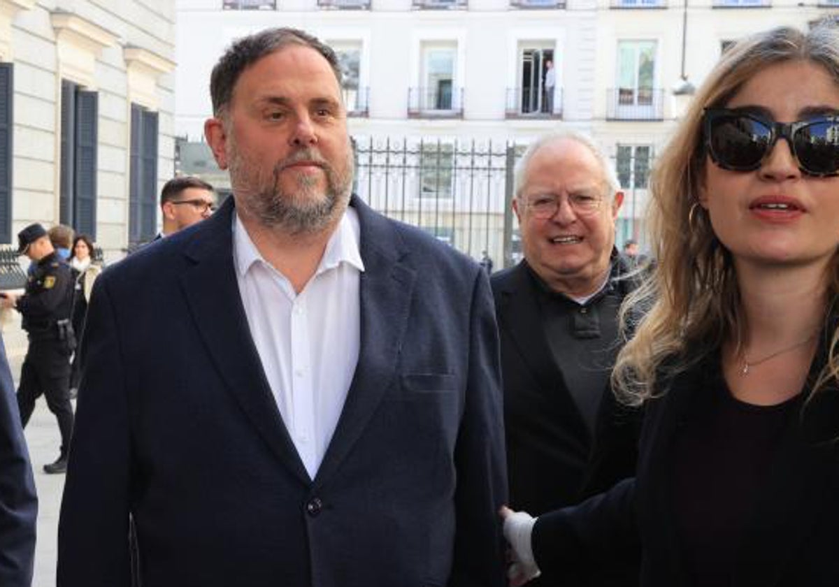 El líder de ERC, Oriol Junqueras, en el Congreso de los Diputados