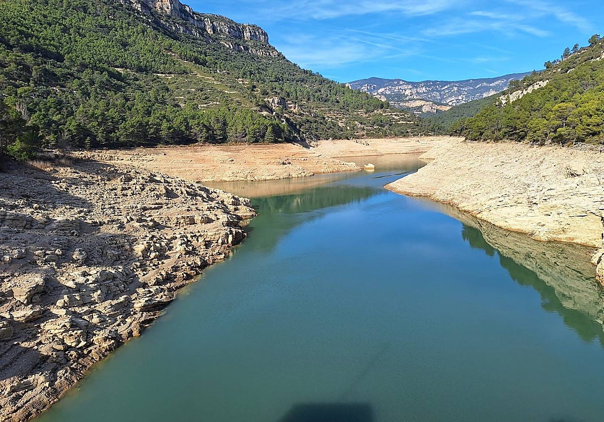 Imagen tomada hace unas semanas del Embalse de Ulldecona, en Castellón