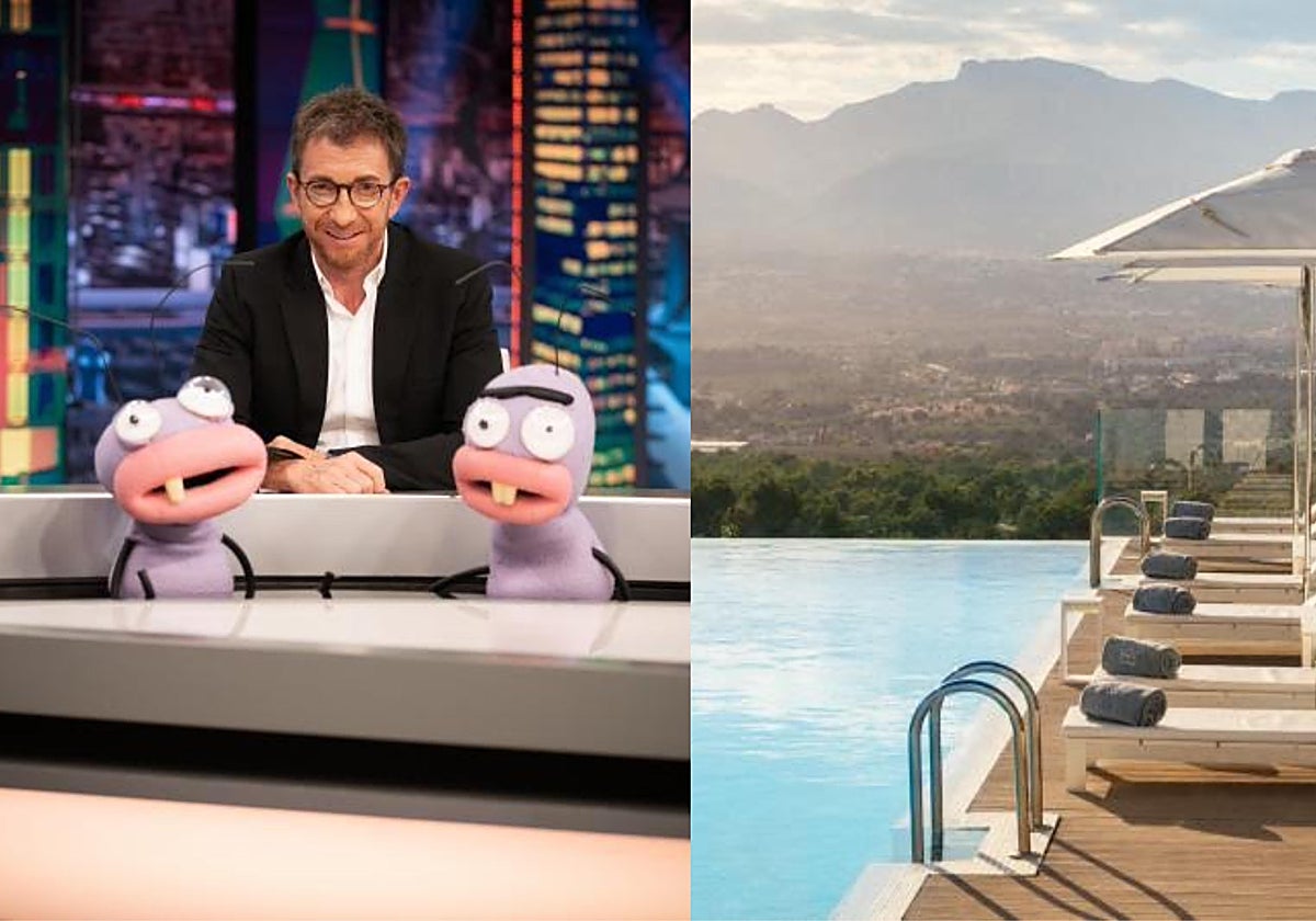 El presentador Pablo Motos y una imagen de archivo del Sha Wellness Clinic de Alicante