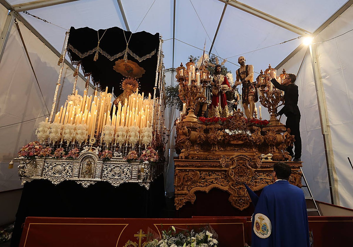 Los pasos del Prendimiento, en el colegio de los Salesianos