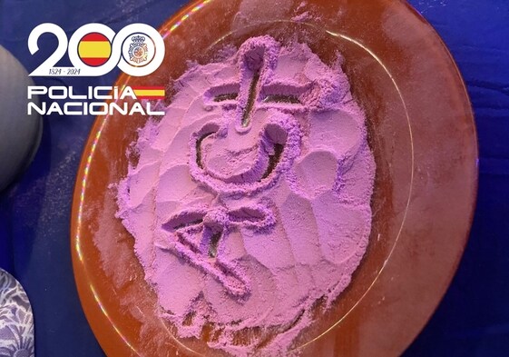 Imagen de cocaína rosa 'tusi' intervenida en Valencia