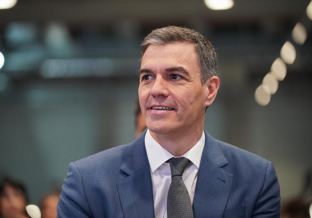 Pedro Sánchez en una visita en Vitoria este marzo
