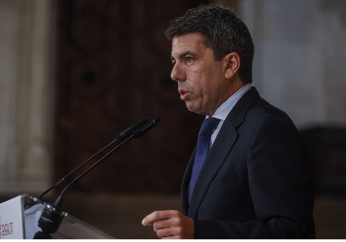 Imagen del presidente de la Generalitat Valenciana, Carlos Mazón