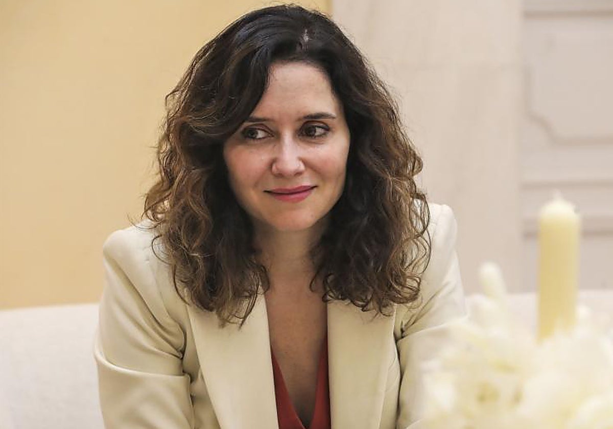 La presidenta madrileña, Isabel Díaz Ayuso