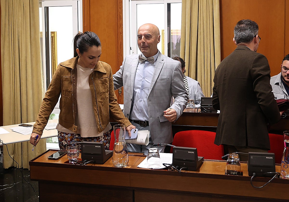 Hurtado, durante el comienzo de un pleno reciente