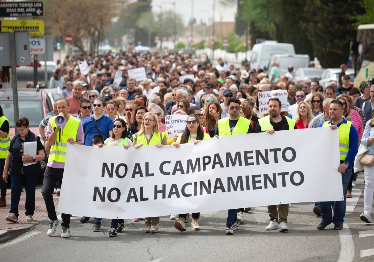 Imagen de la manifestación de este sábado en Armilla