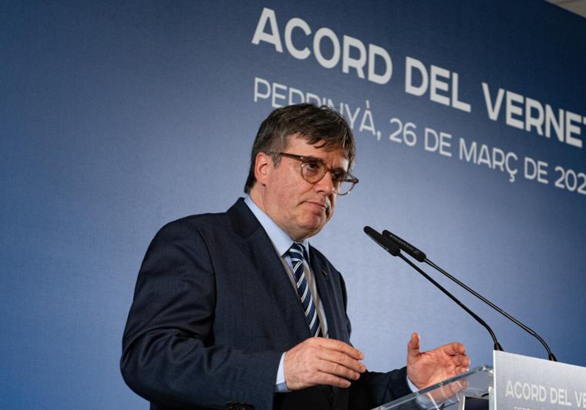 Carles Puigdemont, en Perpiñán