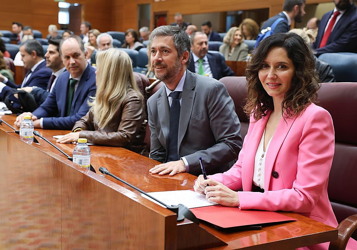 Isabel Díaz Ayuso, en la Asamblea de Madrid