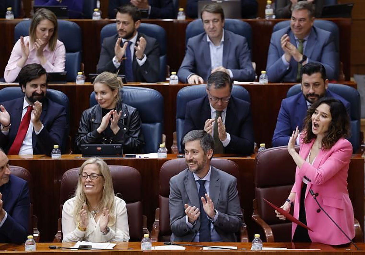 Isabel Díaz Ayuso, en el Pleno de la Asamblea
