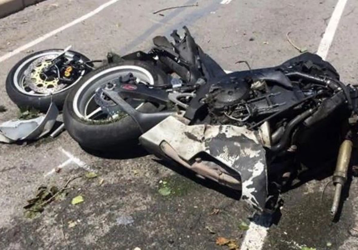 Imagen de archivo de un accidente de moto