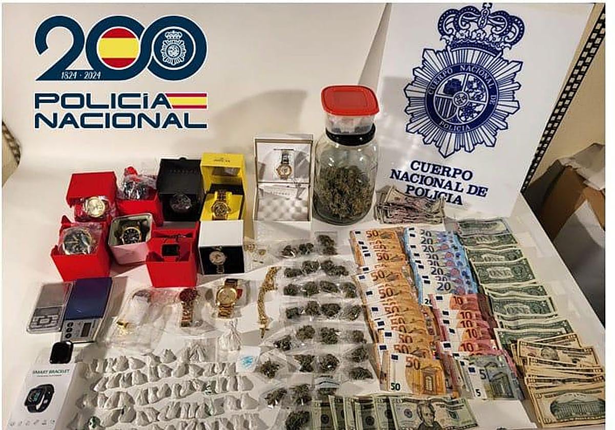 Material incautado en la operación