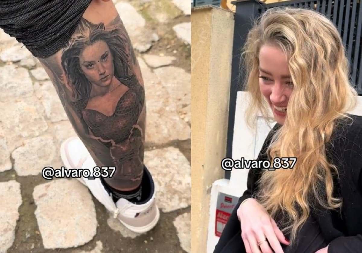 Un joven de Almería viaja hasta Madrid para enseñarle su tatuaje a Amber Heard