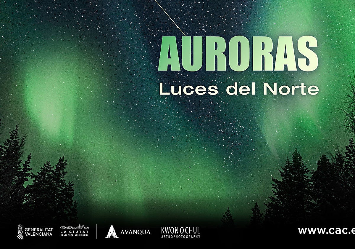 Imagen del cartel de la películas 'Auroras. Luces del Norte' en el Hemisfèric de Valencia