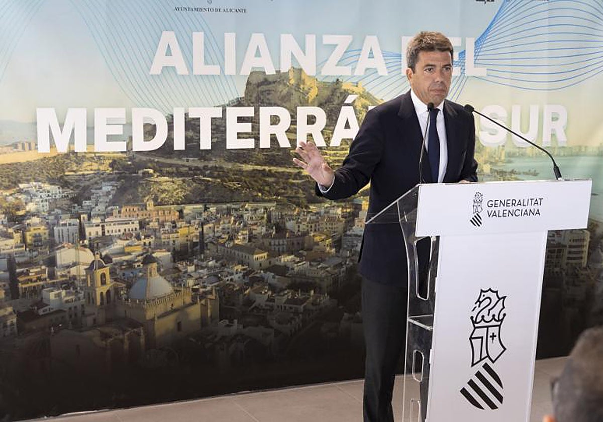 El presidente de la Generalitat Valenciana, Carlos Mazón, durante un acto institucional.