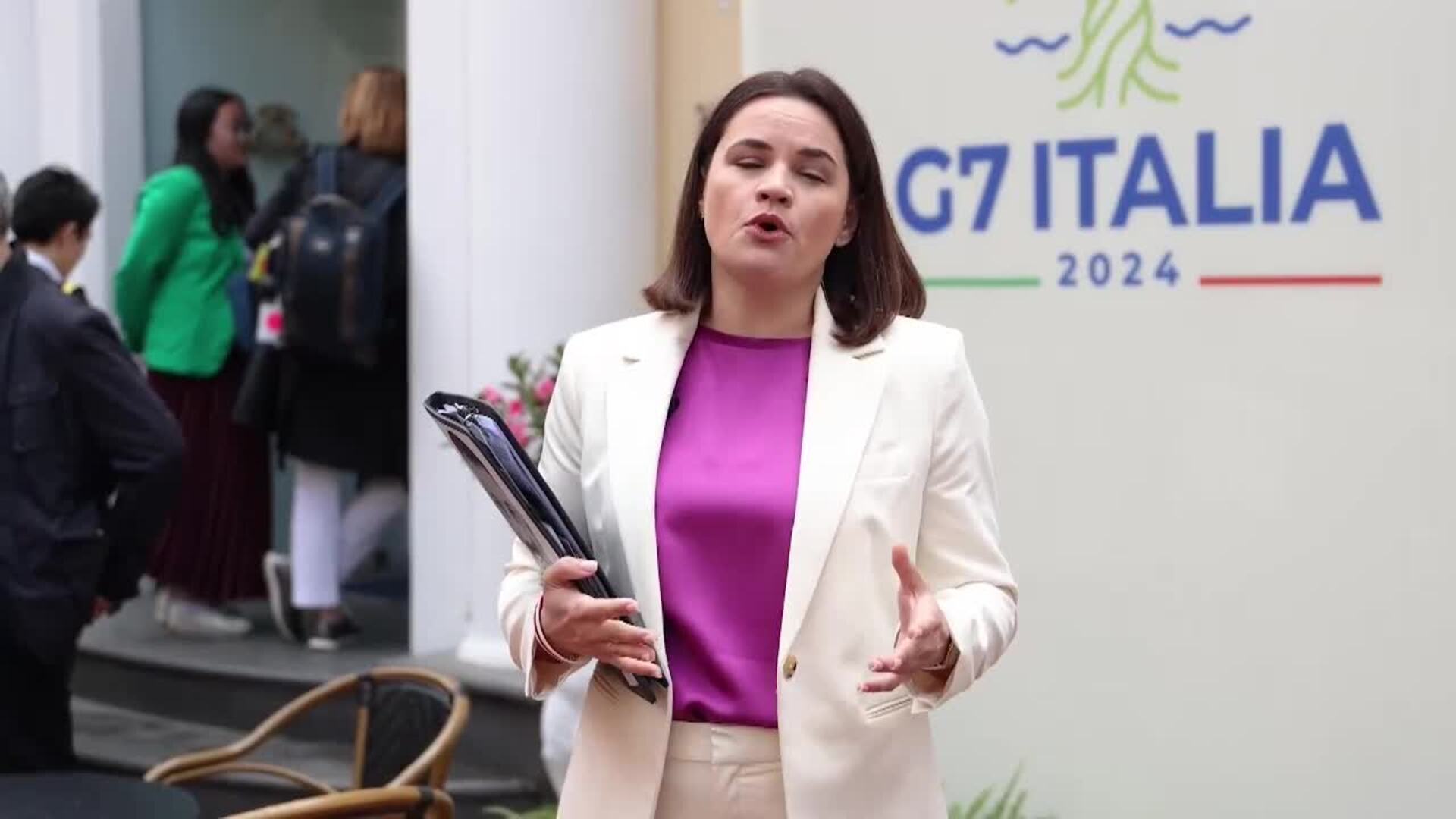 La líder opositora bielorrusa pide al G7 implementar las sanciones contra Lukashenko