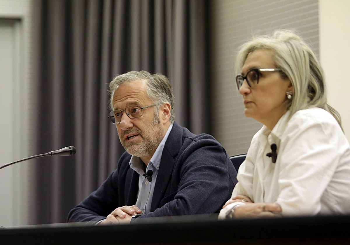 Pollán, ayer en una jornada sobre el español en León