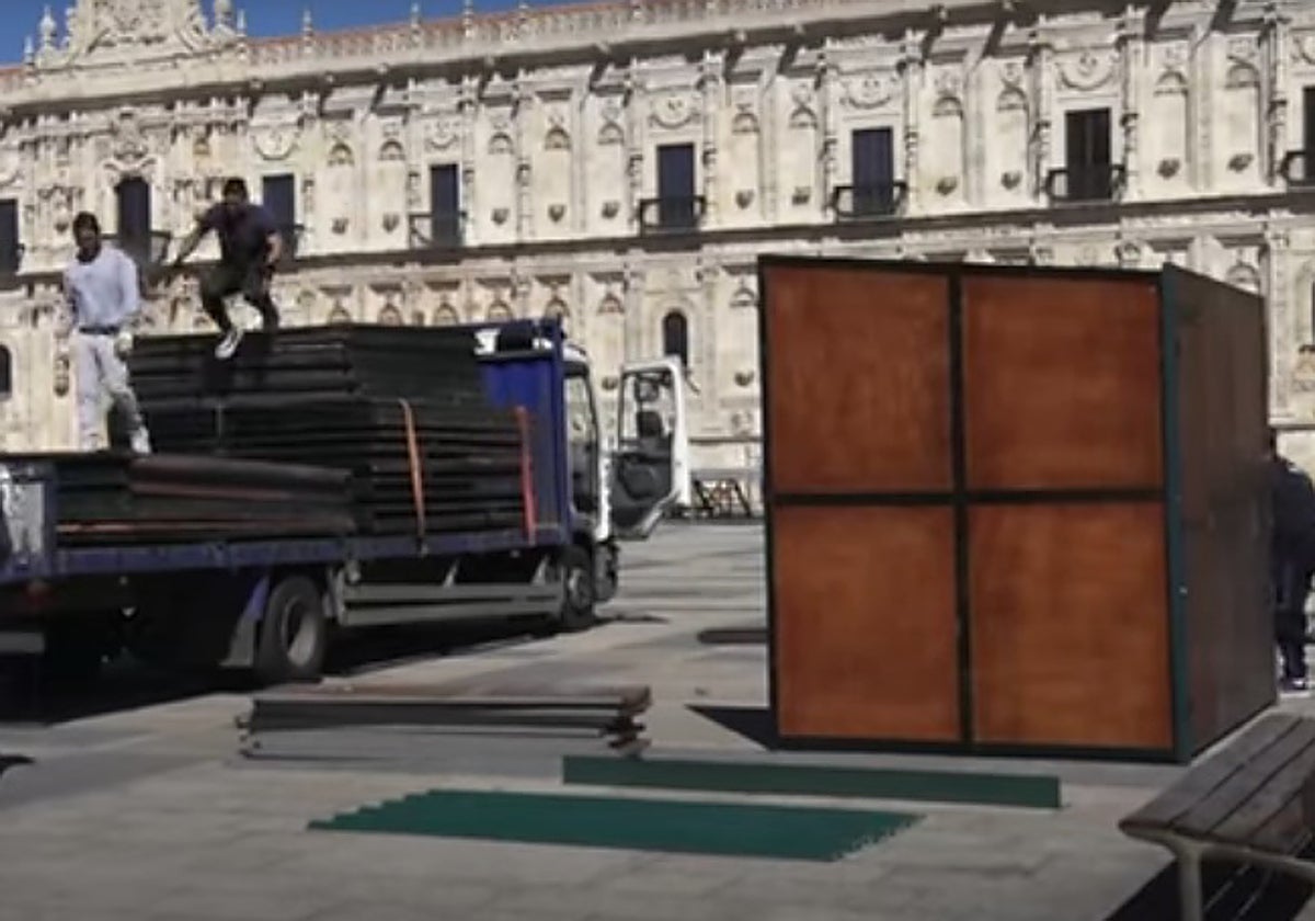 Desmontaje este lunes de las casetas en León