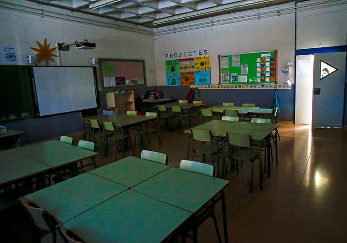 Interior de un aula vacía