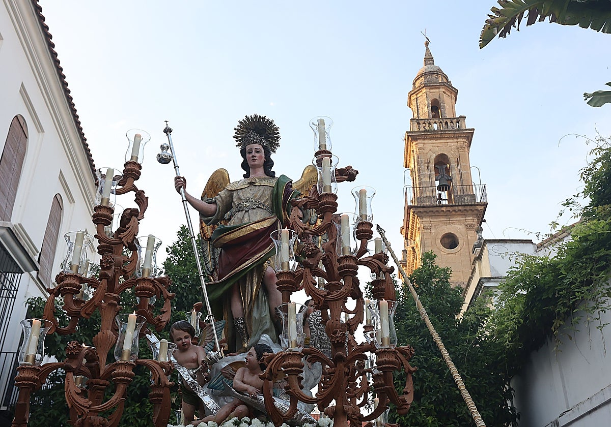 San Rafael, durante su procesión