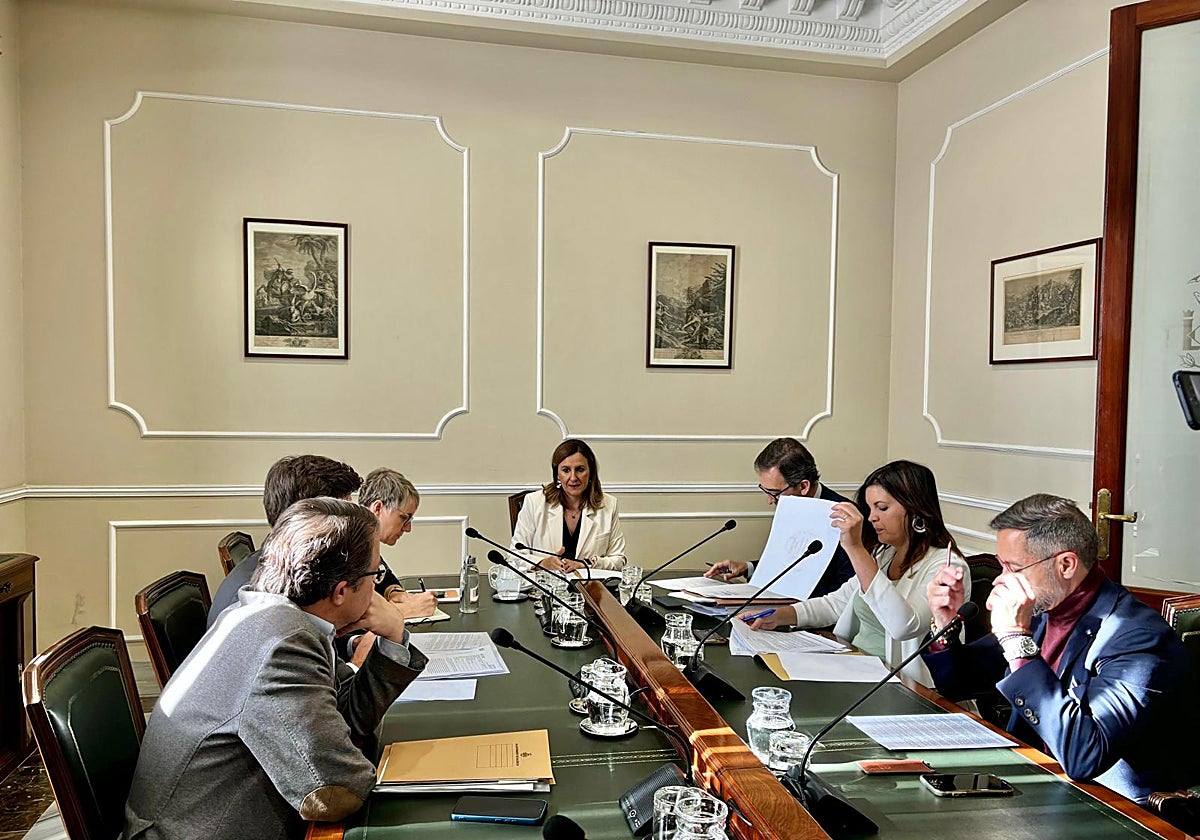 Imagen de la junta de portavoces de este viernes en el Ayuntamiento de Valencia