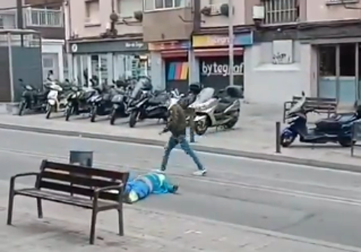 Fragmento del vídeo de la agresión