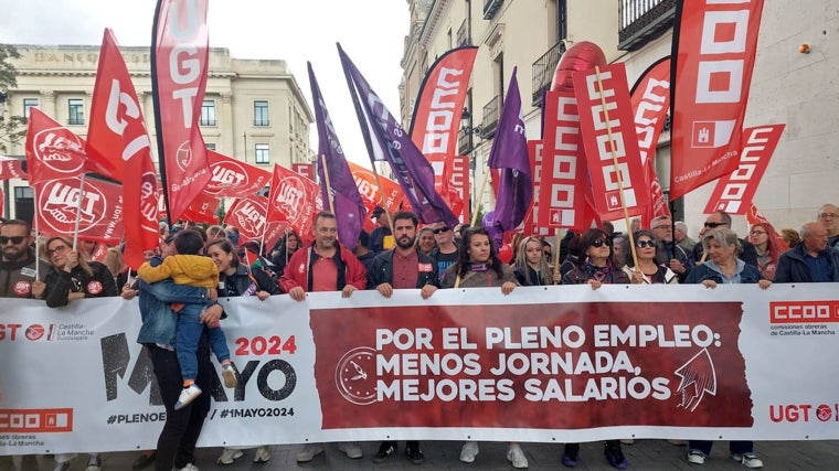 Los manifestantes que recorrieron las calles principales en Guadalajara