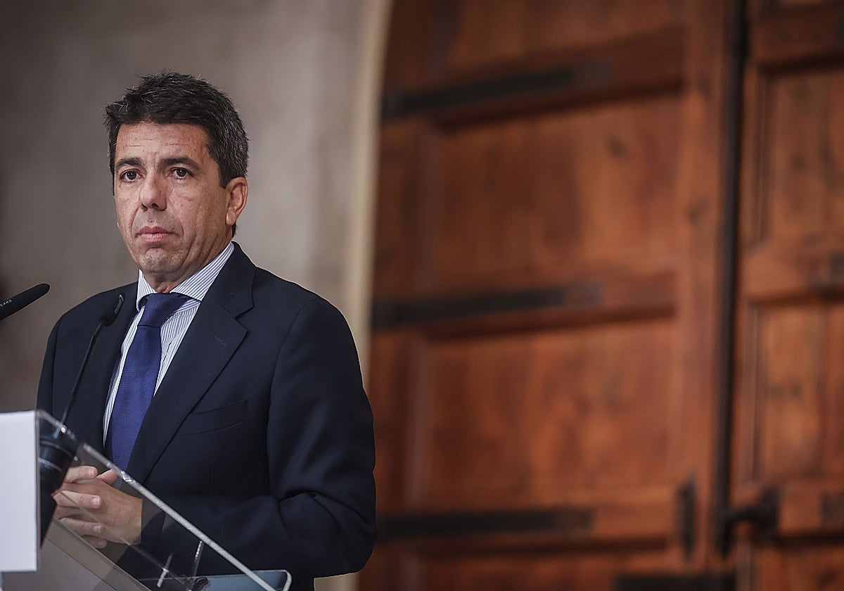 Imagen de archivo del presidente de la Generalitat Valenciana, Carlos Mazón