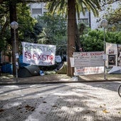 En la acampada propalestina de Valencia: «El objetivo es que esto explote de alguna manera»