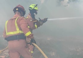 Un incendio forestal en Riba-roja de Túria obliga a confinar una urbanización valenciana