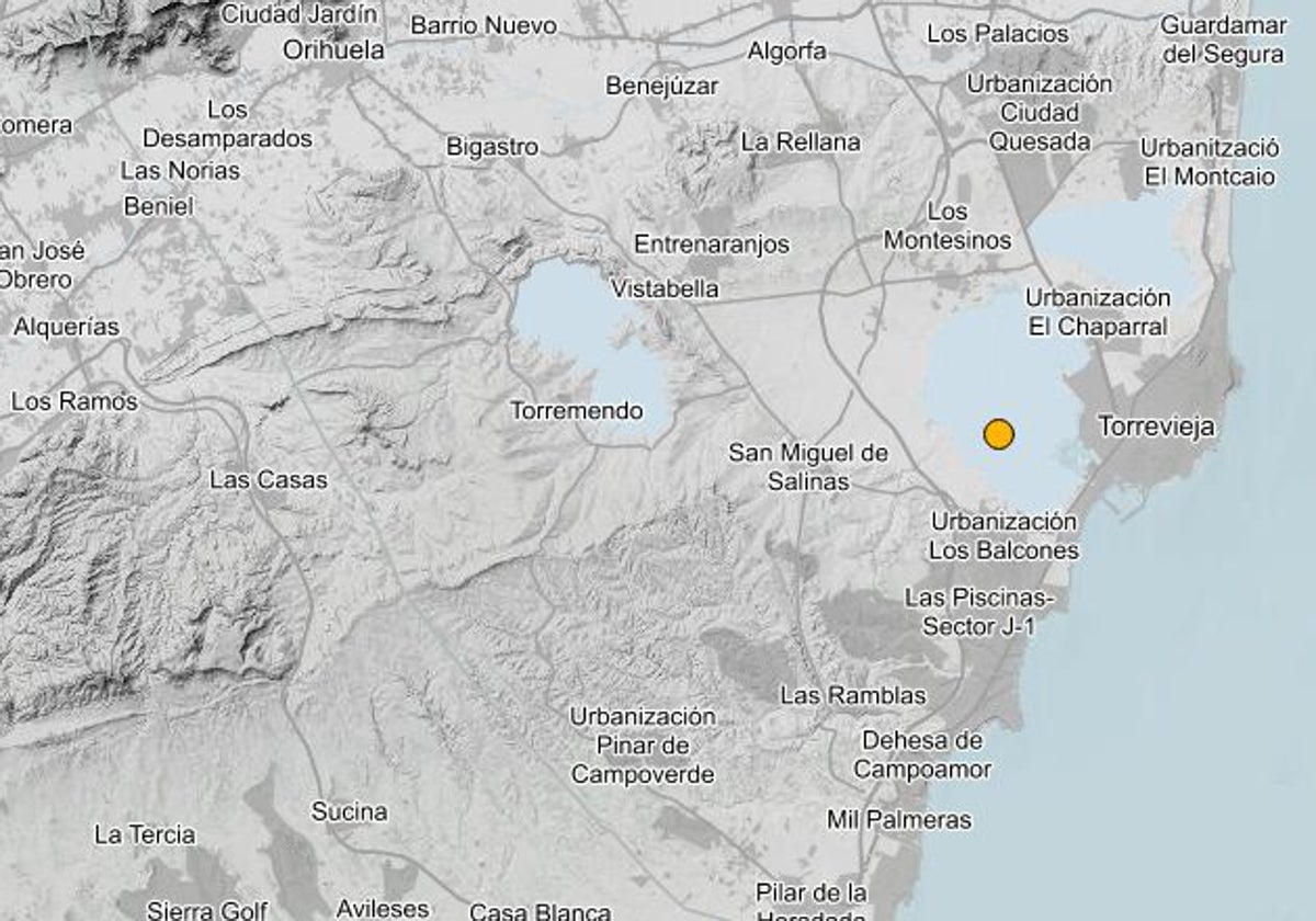 Terremoto en Torrevieja: registran un seísmo de 2,2 grados durante la  madrugada