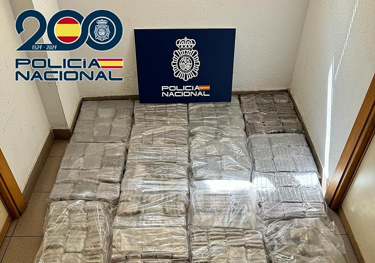 Parte de la droga intervenida por la Policía Nacional