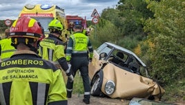 Fallece una mujer tras sufrir una salida de vía en El Bodón (Salamanca)