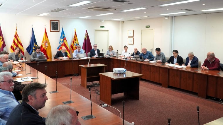 Reunión de la Comisión de Desembalse de la Confederación Hidrográfica del Júcar (CHJ), esta semana.
