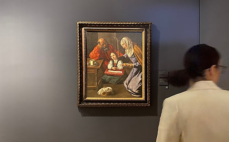 Imagen principal - 'La familia de la Virgen'. de Zurbarán; 'La estigmatización de San Francisco', de El Greco; y 'Retrato de Isabel de Austria', del Maestro de la Leyenda de la Magdalena