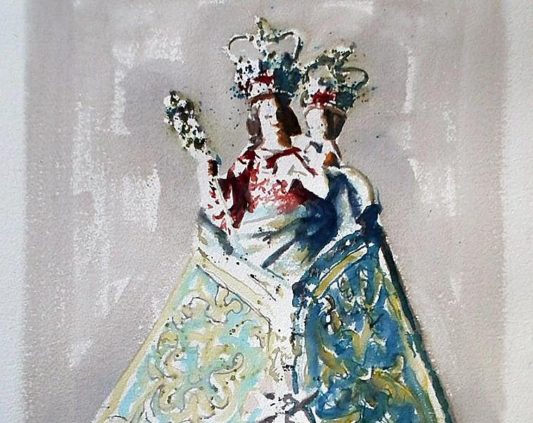 El pintor Fernando Aguayo presenta un cuadro en honor a la Virgen de la Salud de Córdoba