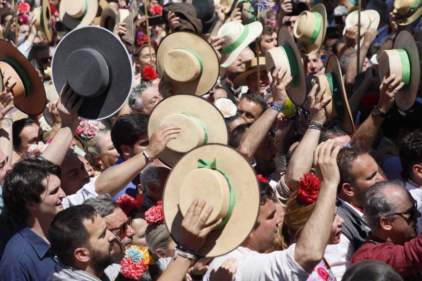 Presentación de la hermandad de Triana ante la Virgen del Rocío