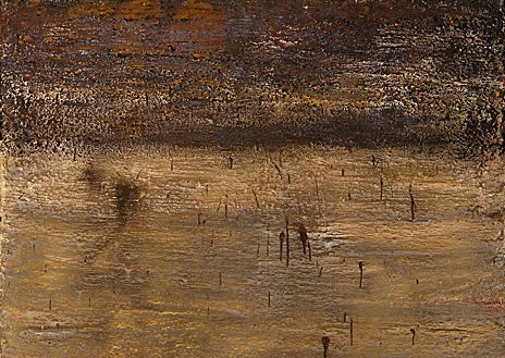 Imagen secundaria 1 - Detalles de las obras que se pueden ver en la exposición de José Manuel Broto, Alberto Reguera y Luis Moro