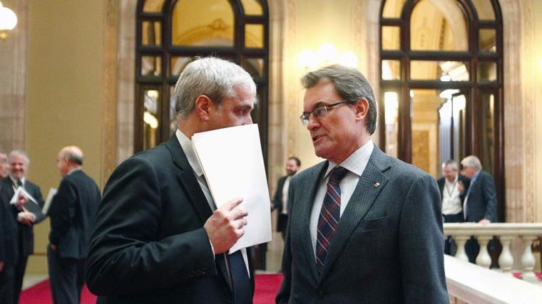 Imagen de archivo de Germà Gordó junto al expresidente de la Generalitat de Cataluña Artur Mas