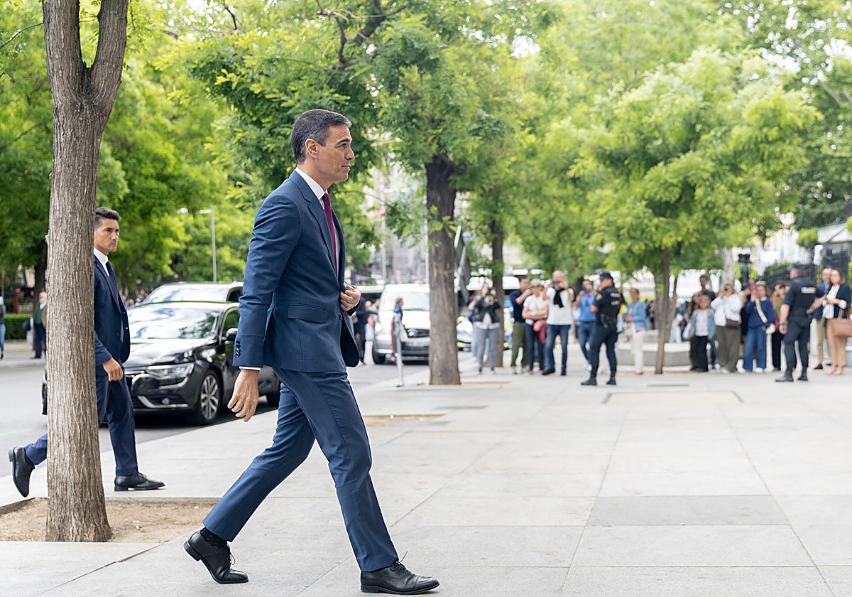 Pedro Sánchez, este lunes en Madrid