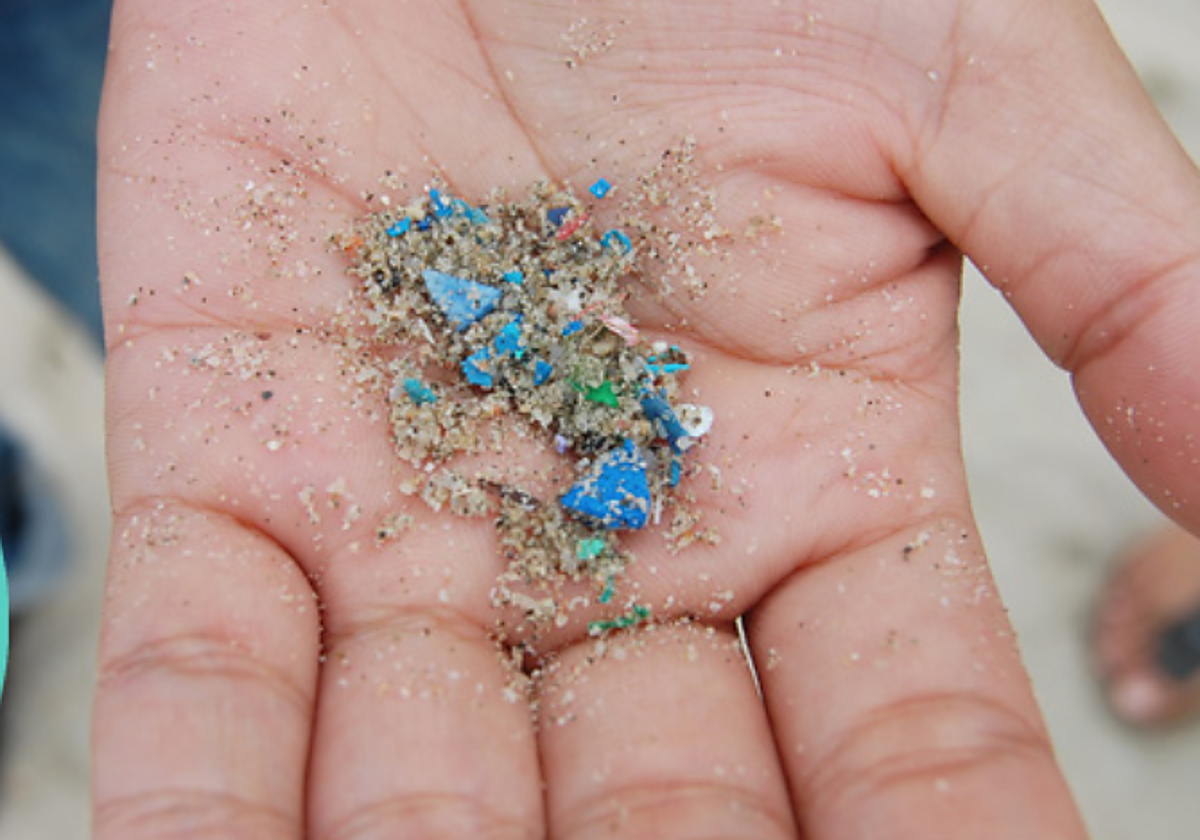 Microplásticos en foto de archivo