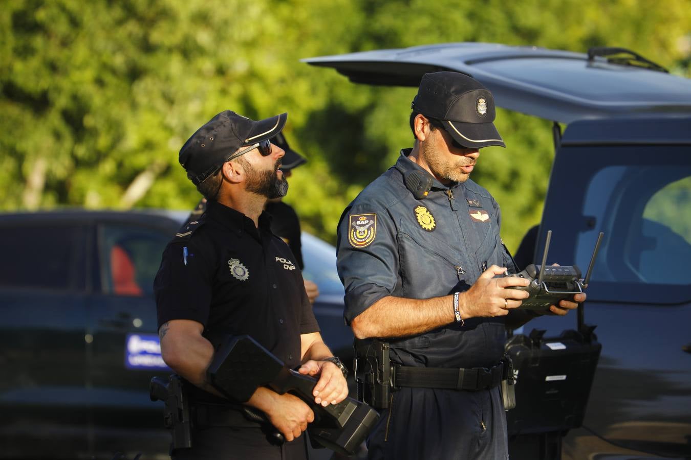 Fotos: La brillante exhibición de drones de la Policía Nacional en la Feria de Córdoba