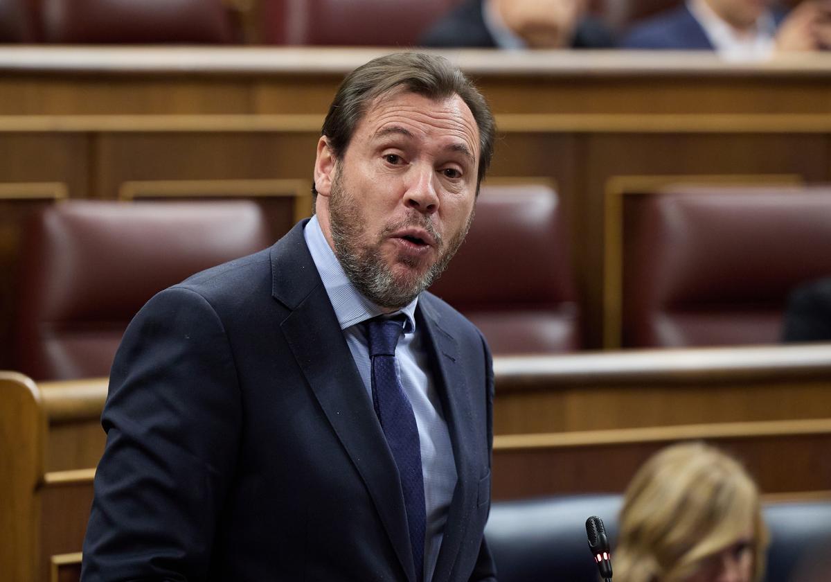 El ministro Óscar Puente, en el Congreso