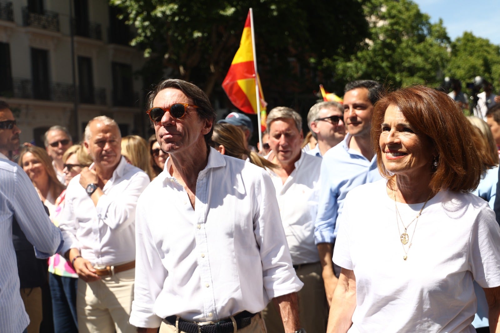 El expresidente del Gobierno José María Aznar y exalcaldesa de Madrid Ana Botella