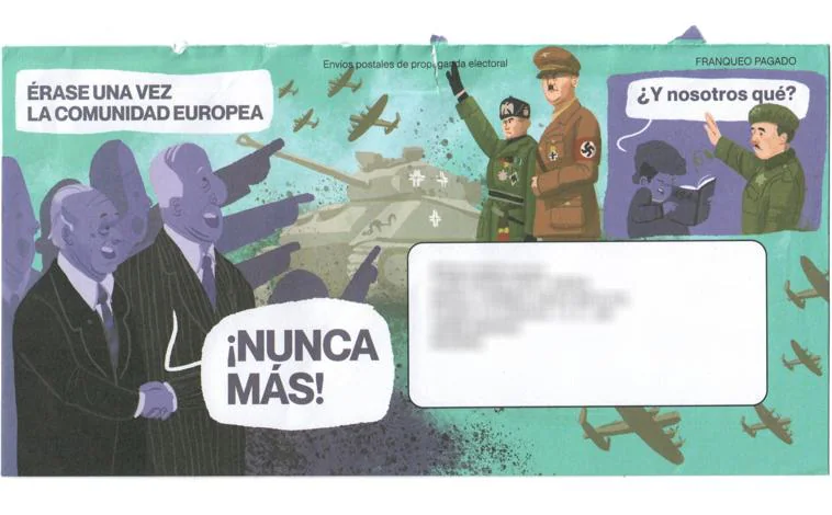 Imagen principal - Propaganda electoral de Podemos para las elecciones europeas del 9 de junio