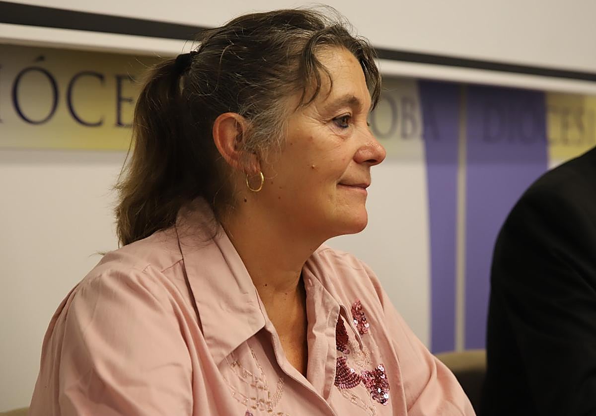 Julia Roldán, este martes durante su intervención en la presentación del balance de Cáritas