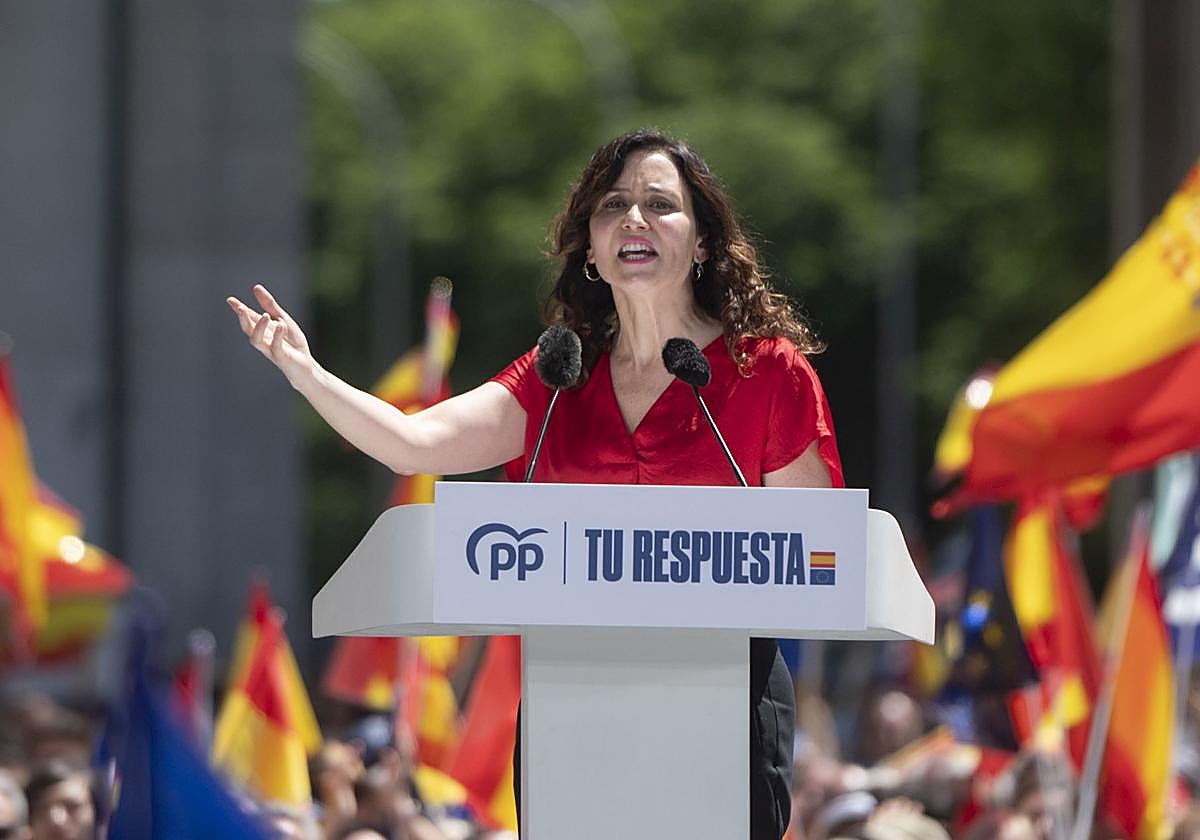 La presidenta de la Comunidad de Madrid, Isabel Díaz Ayuso