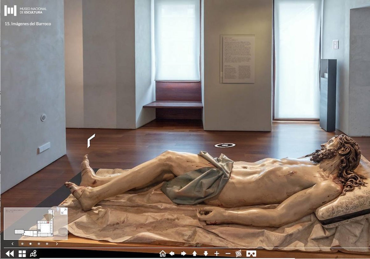 El Yacente, de Gregorio Fernández, desde una perspectiva de la visita virtual