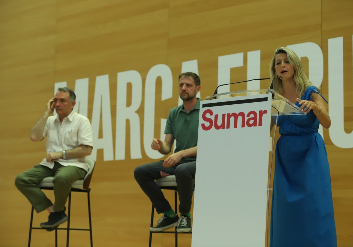 La vicepresidenta del Gobierno, ayer en Córdoba