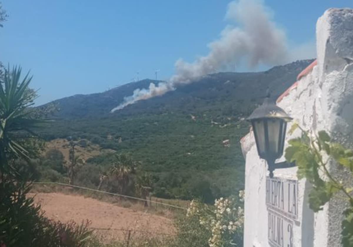 Imagen de la humareda que está provocando este incendio forestal