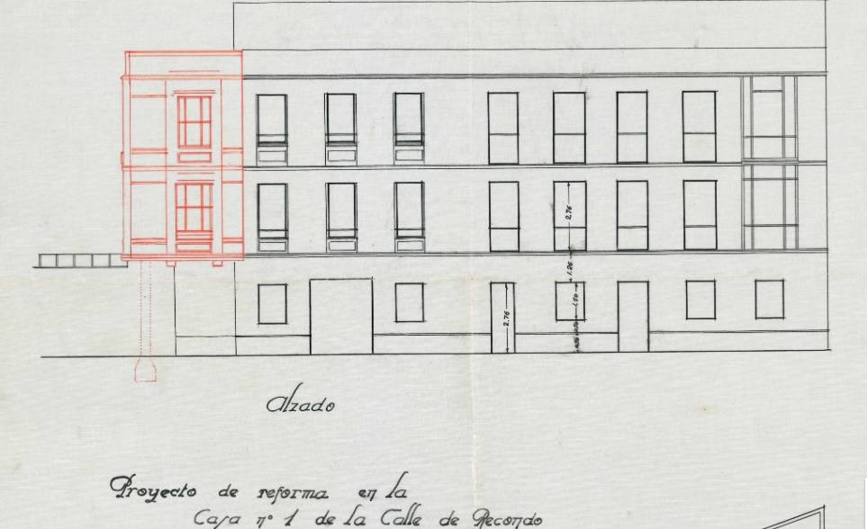 Proyecto de reforma del inmueble en 1938